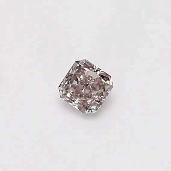 0.16 Carat Radiant Fancy Light Pink Brown VS1 Natural Diamond