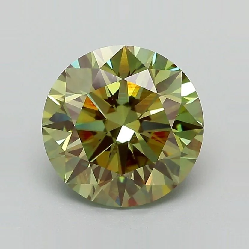 2.75 Carat Fancy Intense Green VVS2 ROUND Lab Diamond