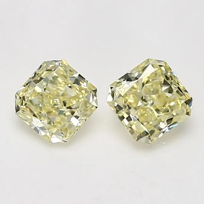 0.55 Carat Radiant Fancy Light Yellow VS1 Natural Diamond