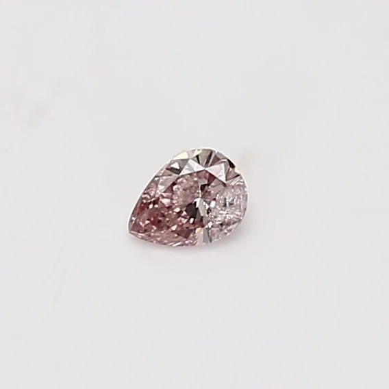 0.09 Carat Pear Fancy Pink Natural Diamond