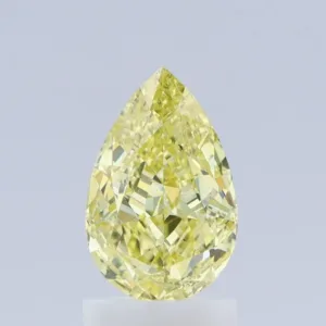 1.51 Carat Pear Fancy Intense Yellow SI1 Natural Diamond