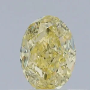 0.52 Carat Oval Fancy Yellow VVS2 Natural Diamond