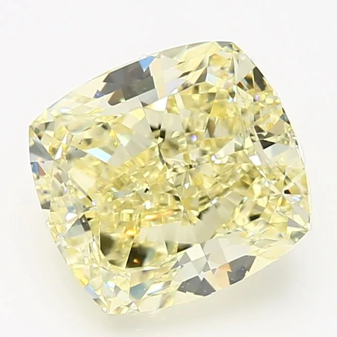 5.53 Carat Cushion Brilliant Fancy Yellow VS2 Natural Diamond
