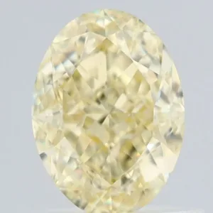 1 Carat Oval Fancy Yellow VS2 Natural Diamond