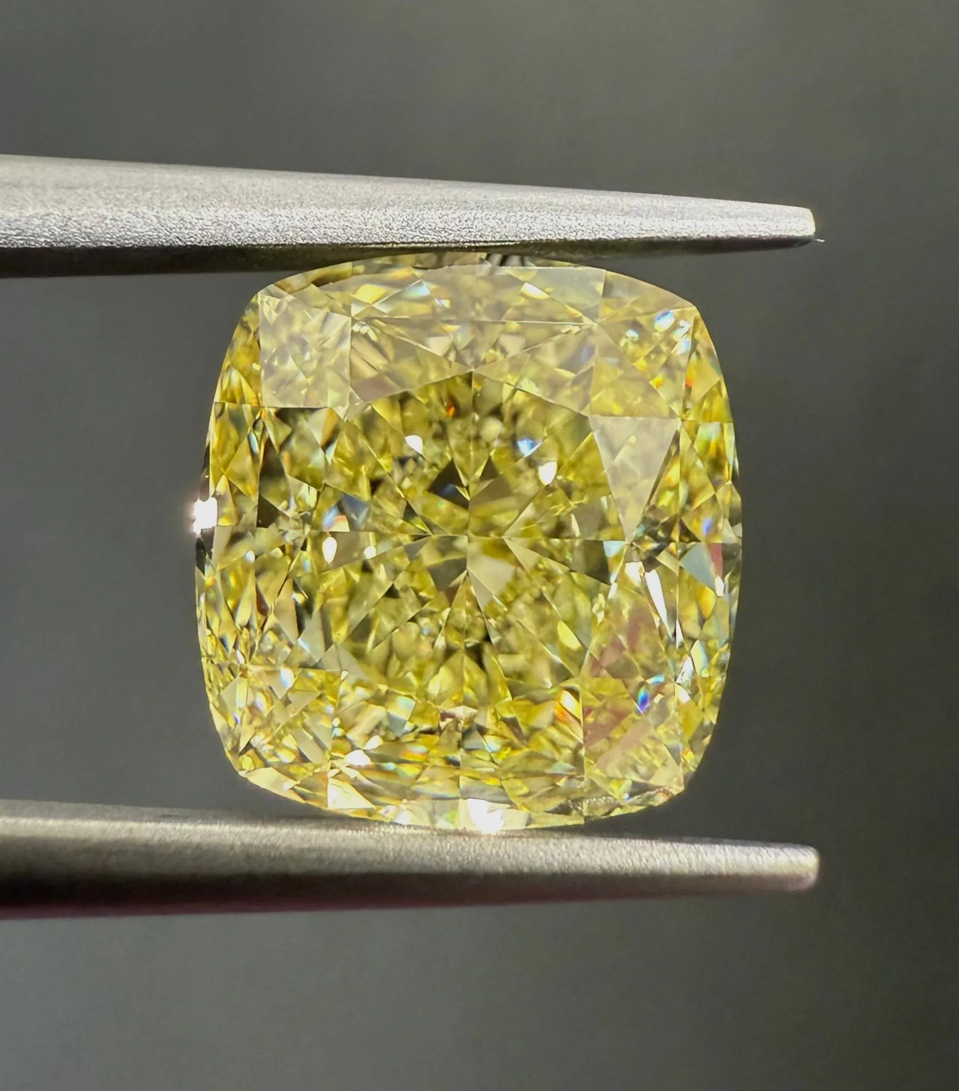 5.04 Carat Cushion Modified Fancy Yellow VVS2 Natural Diamond 1 5.04 Carat Cushion Modified Fancy Yellow VVS2 Natural Diamond