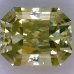 1 Carat Radiant Fancy Light Yellow SI2 Natural Diamond