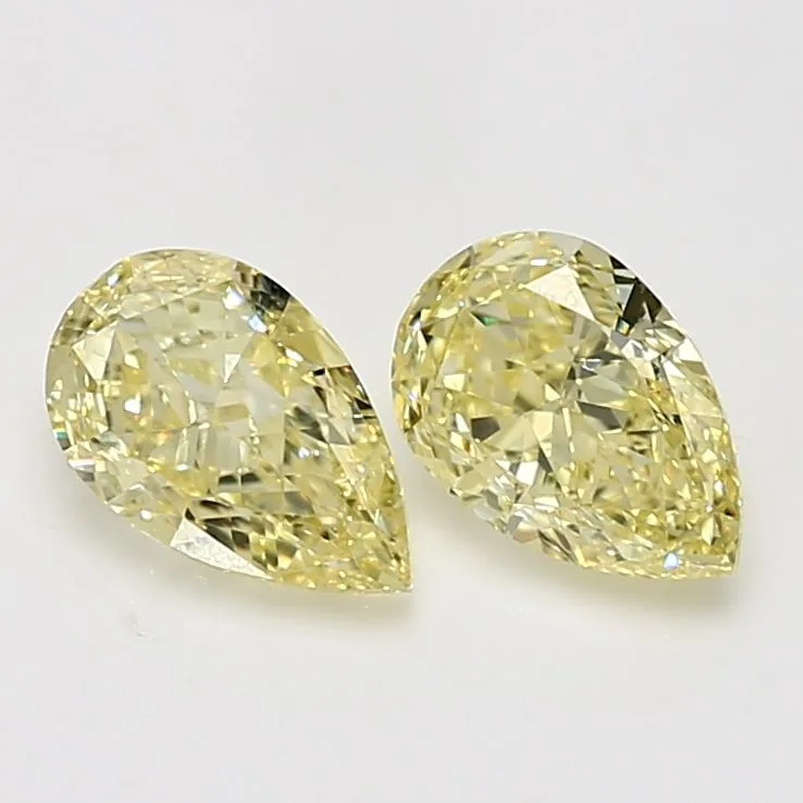 1 Carat Pear Fancy Yellow SI1 Natural Diamond