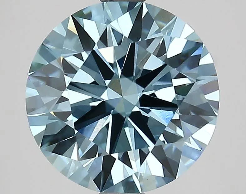 2.51 Carat Round Fancy Vivid Blue VS1 Lab Diamond 1 2.51 Carat Fancy Vivid Blue VS1 ROUND Lab Diamond