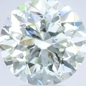 0.5 Carat Round Faint Green I1 Natural Diamond