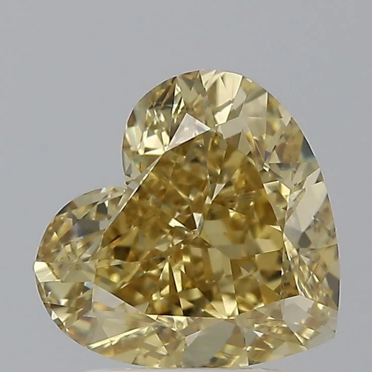 2.0 Carat Fancy Brownish Yellow VS2 HEART Diamond