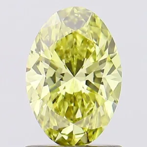 1.04 Carat Oval Fancy Vivid Yellow VVS2 Lab Diamond