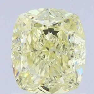1.5 Carat Cushion Modified Fancy Light Yellow VS1 Natural Diamond