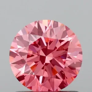 1.05 Carat Round Fancy Vivid Pink VS2 Lab Diamond