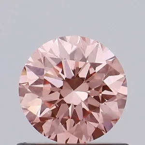 0.67 Carat Round Fancy Vivid Pink VS2 Lab Diamond