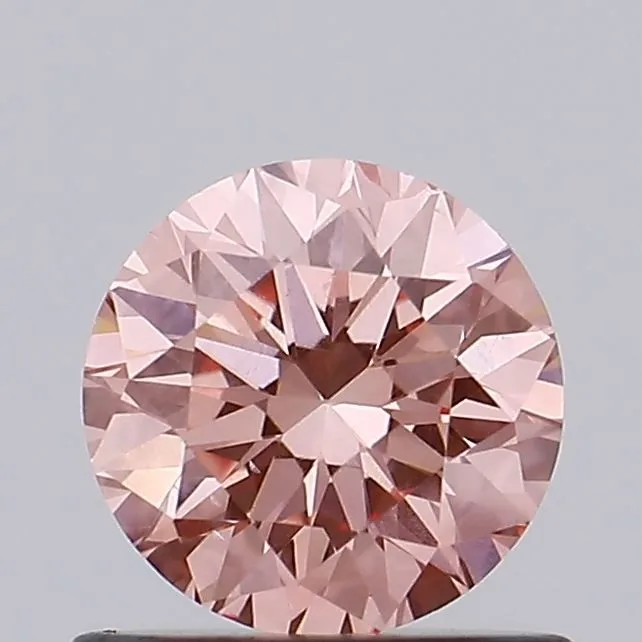 0.67 Carat Round Fancy Vivid Pink VS2 Lab Diamond 1 0.67 Carat Round Fancy Vivid Pink VS2 Lab Diamond