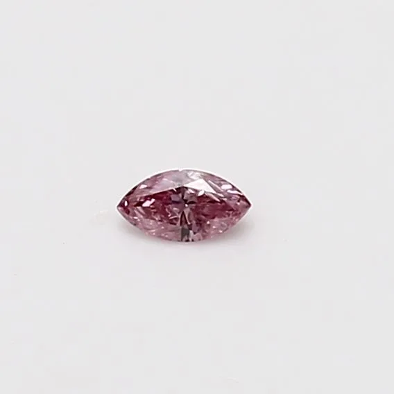 0.06 Carat Marquise Fancy Intense Pink Natural Diamond