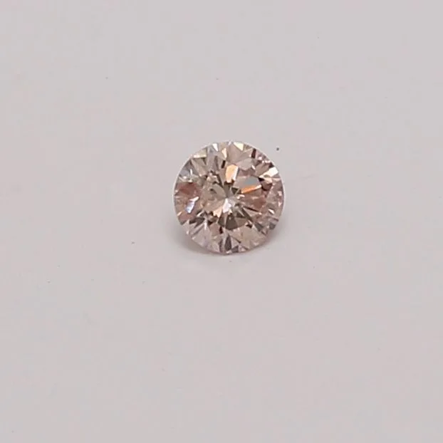 0.1 Carat Round Fancy Light Pink Natural Diamond