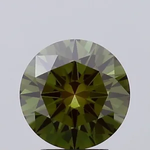 2.48 Carat Round Fancy Intense Green VS2 Lab Diamond