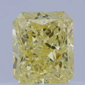 0.51 Carat Radiant Fancy Yellow VS2 Natural Diamond