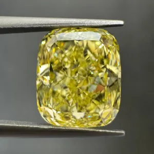 4.43 Carat Cushion Modified Fancy Intense Yellow VVS1 Natural Diamond