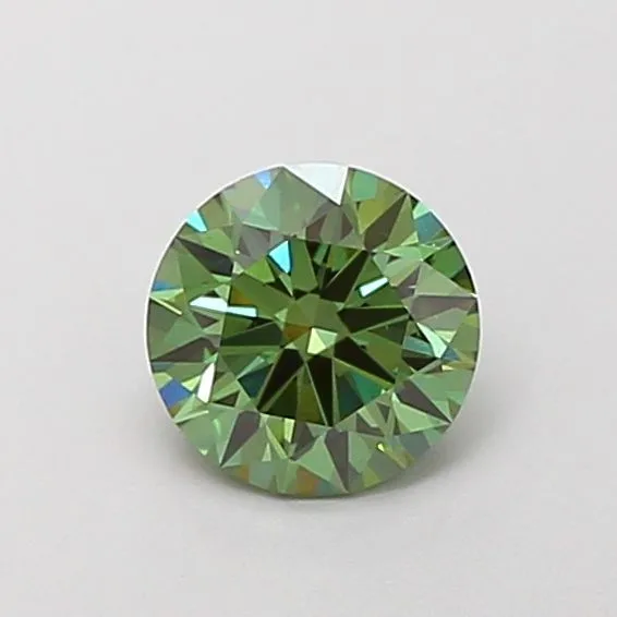 1.02 Carat Round Fancy Vivid Green VS1 Lab Diamond
