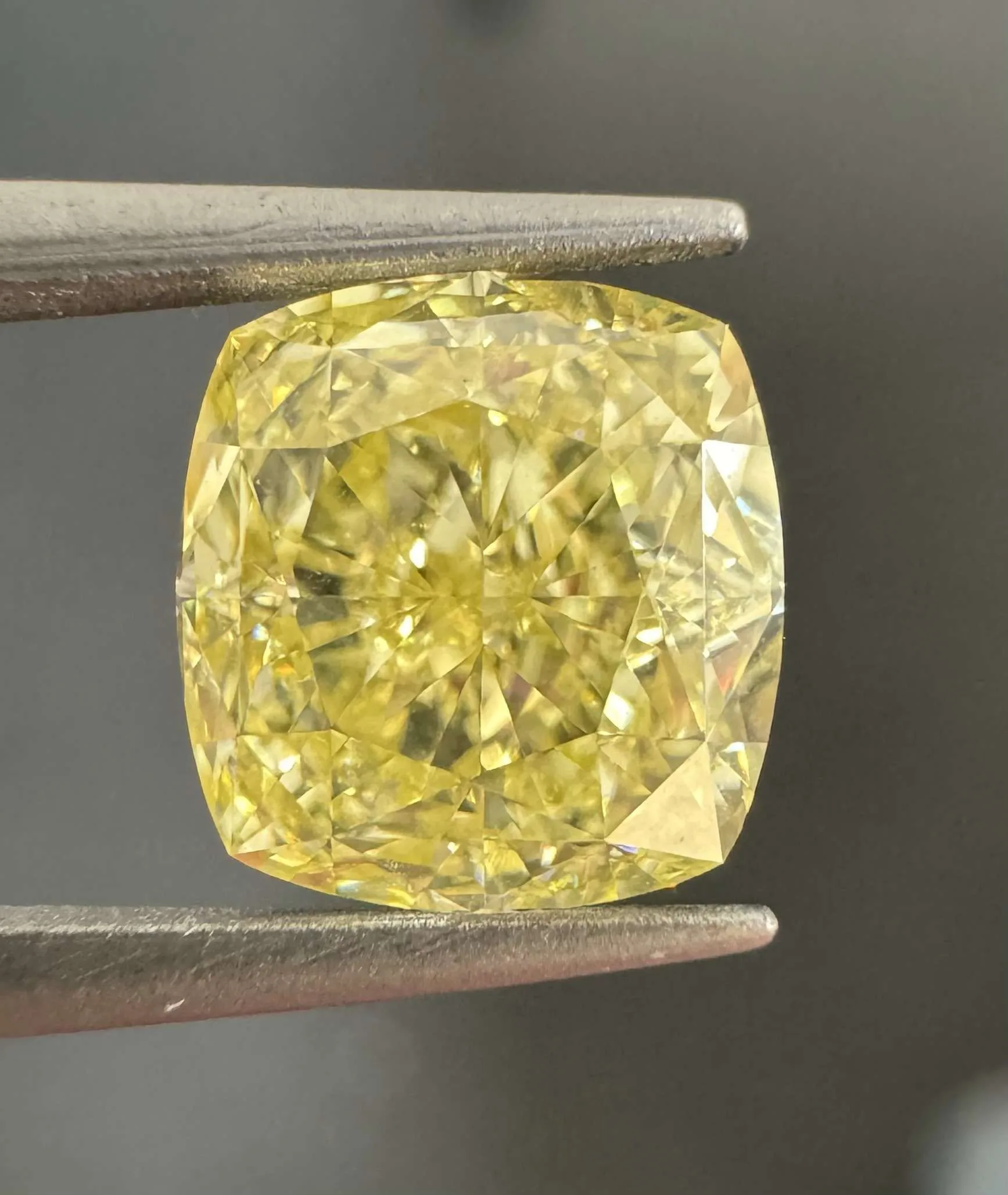 1.71 Carat Cushion Brilliant Fancy Intense Yellow VS1 Natural Diamond 1 1.71 Carat Cushion Brilliant Fancy Intense Yellow VS1 Natural Diamond