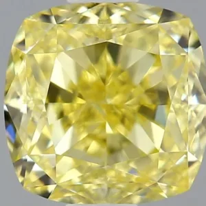 1.01 Carat Cushion Modified Fancy Intense Yellow IF Natural Diamond