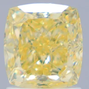 1.71 Carat Cushion Modified Fancy Yellow VS2 Natural Diamond