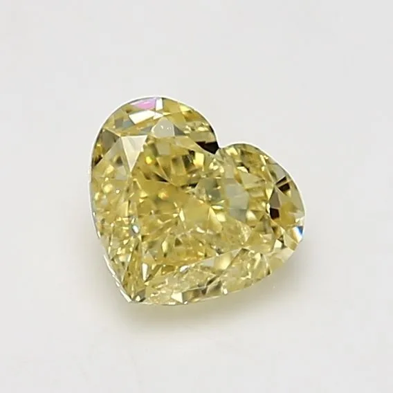 1 Carat Heart Fancy Intense Yellow I1 Natural Diamond