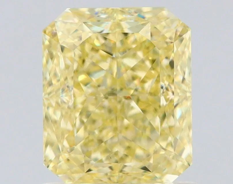 1.29 Carat Radiant Fancy Yellow VS1 Natural Diamond 1 1.29 Carat Radiant Fancy Yellow VS1 Natural Diamond