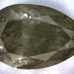 3.35 Carat Pear Fancy Yellow Gray Natural Diamond