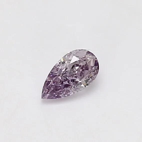 0.25 Carat Pear Fancy Pink Purple I2 Natural Diamond