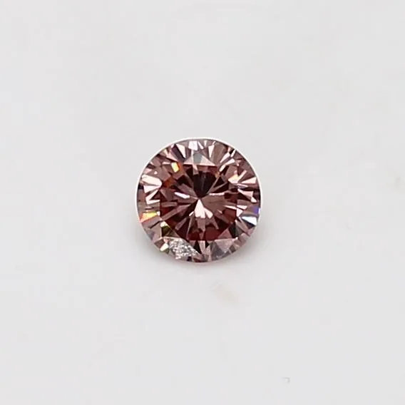 0.15 Carat Round Fancy Pink SI1 Natural Diamond