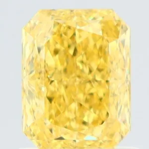 1.14 Carat Radiant Fancy Intense Yellow VVS1 Natural Diamond