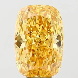 7.18 Carat Cushion Brilliant Fancy Vivid Yellow VS2 Lab Diamond