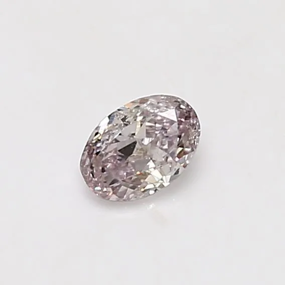 0.31 Carat Oval Fancy Light Brown Pink I2 Natural Diamond