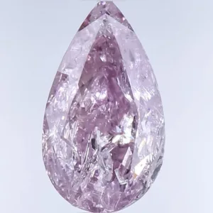 1.01 Carat Pear Fancy Purple Pink Natural Diamond