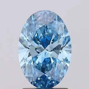 1.54 Carat Oval Fancy Vivid Blue VS1 Lab Diamond