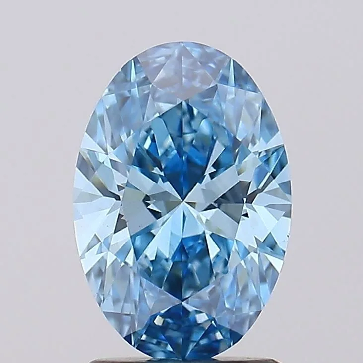 1.54 Carat Oval Fancy Vivid Blue VS1 Lab Diamond 1 1.54 Carat Oval Fancy Vivid Blue VS1 Lab Diamond