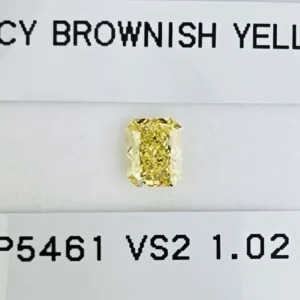 1.02 Carat Fancy Brownish Yellow VS2 RADIANT Diamond