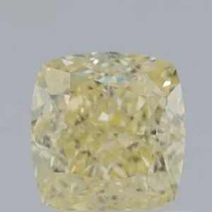 0.81 Carat Cushion Brilliant Fancy Light Yellow VS1 Natural Diamond
