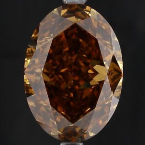 3.83 Carat Oval Fancy Deep Orange Brown VVS1 Natural Diamond