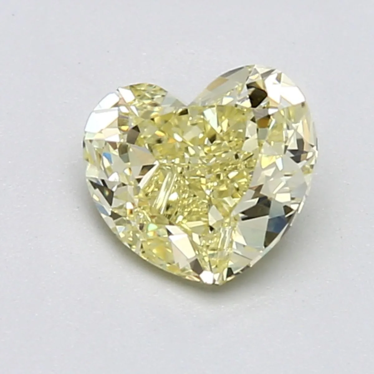 1.08 Carat Heart Fancy Intense Yellow SI1 Natural Diamond
