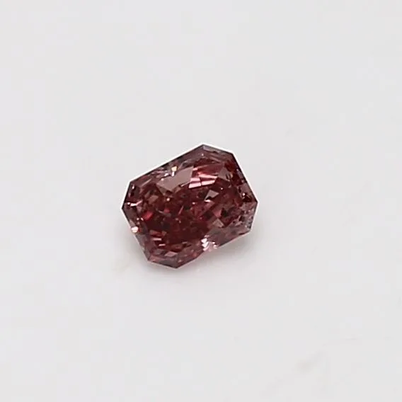 0.14 Carat Radiant Fancy Deep Pink Natural Diamond