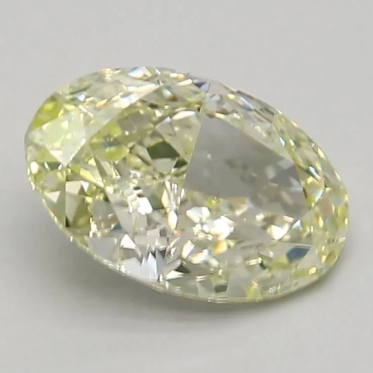 1.6 Carat Fancy Light Yellow Green VVS2 OVAL Lab Diamond