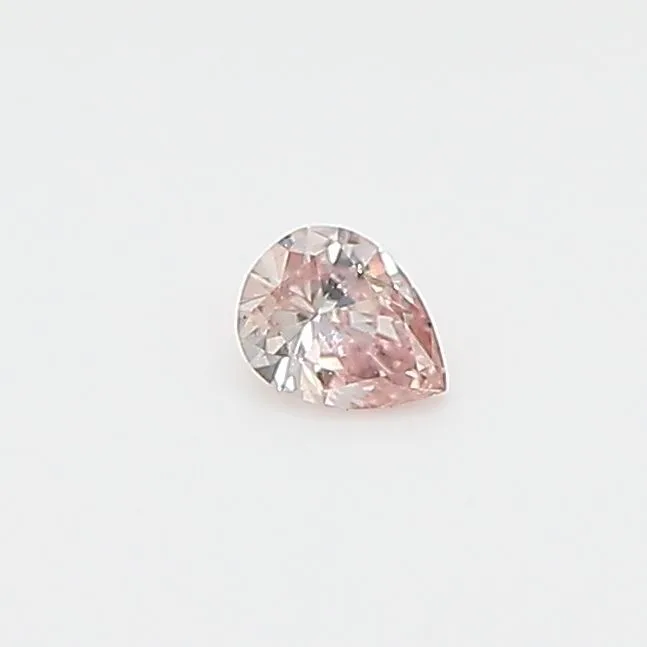 0.07 Carat Pear Fancy Pink Natural Diamond