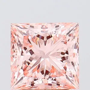 2.71 Carat Princess Fancy Intense Pink VS1 Lab Diamond