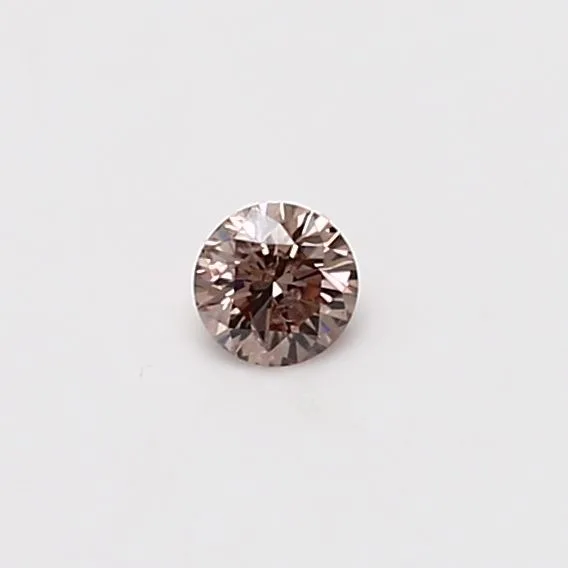 0.12 Carat Round Fancy Brown Pink I1 Natural Diamond