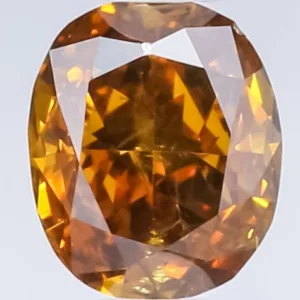 0.55 Carat Cushion Brilliant Fancy Deep Yellow Brown SI2 Natural Diamond