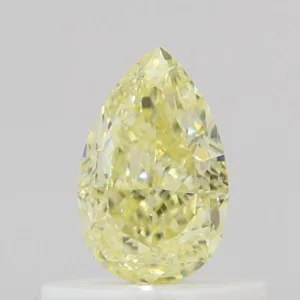 0.54 Carat Pear Fancy Yellow VVS2 Natural Diamond